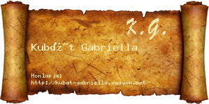 Kubát Gabriella névjegykártya