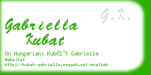 gabriella kubat business card